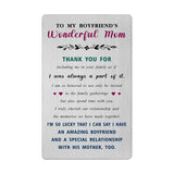 Valentines Day Card For Boyfriend'S Mom - Gift For My Boyfriend'S Mother Birthday Easter Thanksgiving Card