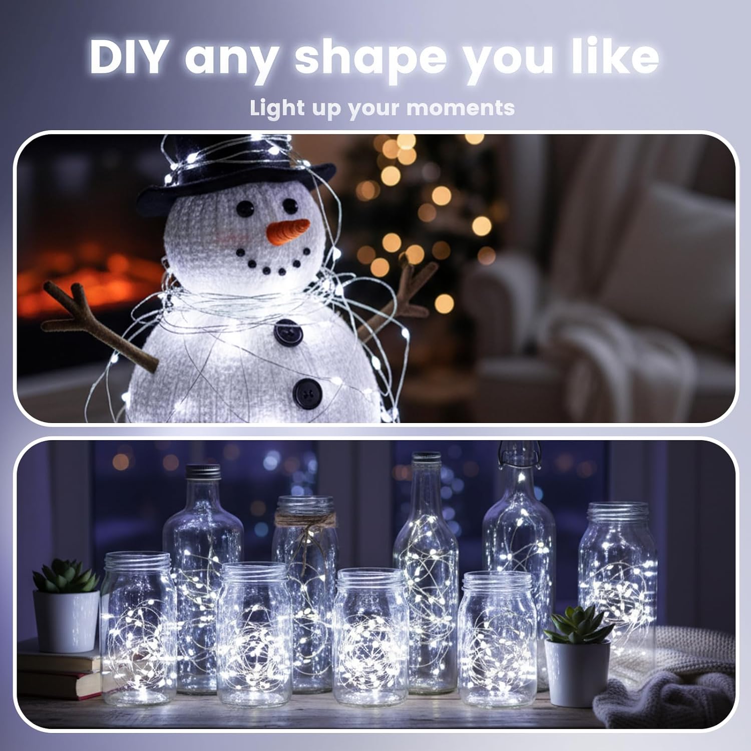 15 Pack Fairy String Lights, 7Ft 20 Led Waterproof Battery Operated String Lights Indoor For Bedroom Home Christmas Part