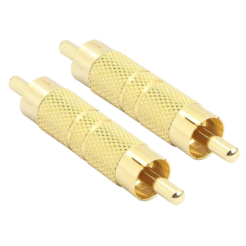 Rca Coupler Adapter,Gold Plated Rca Male To Male Av Audio Video Connecto,For A