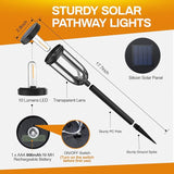 8 Pack Solar Pathway Lights IP65 Waterproof Warm White Auto On Off Garden Lights