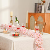 4-Pack 23.6 Ft Cherry Blossom Garland Cherry Blossom Hanging Vine Silk Sakura Vines Garland For Wedding Party Decor, Pink