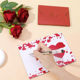 Valentine'S Day Wooden Greeting Card With Envelope, Romantic Rose Carving Card Gifts Birthday Wedding Anniversary Card For Couple Women Mothers Wife