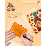 Hot Stuff Pop Up Cards For Men - 3D Funny Valentine'S Day Cards For Husband Boyfriend Him, Spicy Chilli Pepper, Funny Gifts For Birthday Anniversary All Occasion From Wife Girlfriend