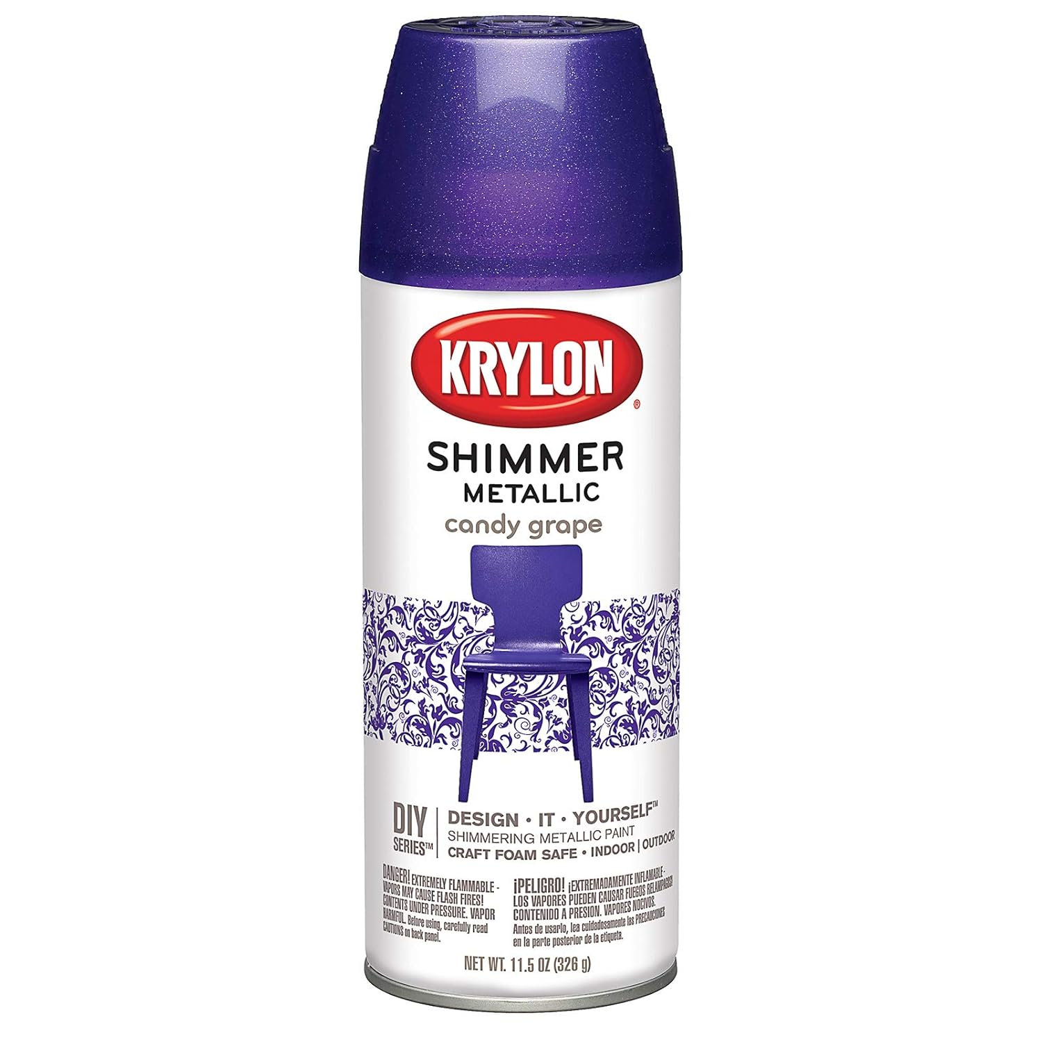 Krylon K03928000 Candy Grape Shimmer Metallic Paint, 11.5 ounces