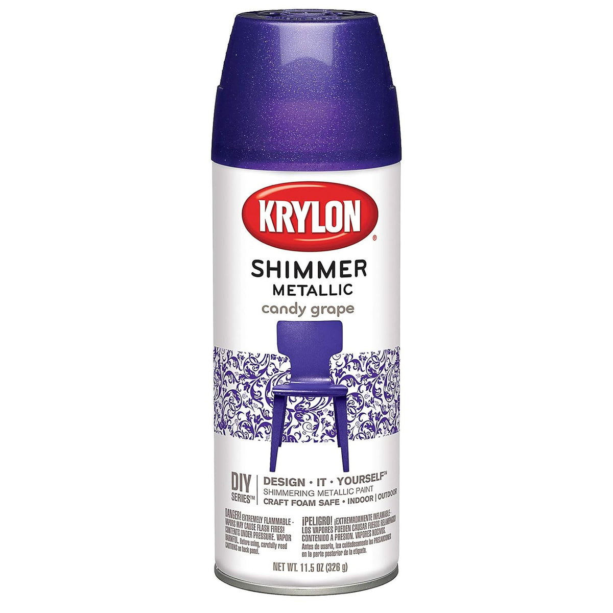 Krylon K03928000 Candy Grape Shimmer Metallic Paint, 11.5 ounces