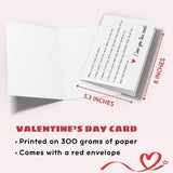 Anniversary Card For Him, Her, Boyfriend, Girlfriend, Husband, Wife, Men, Women, Couple - Anniversary Birthday Gifts For Couples - Single 5.3''X 8'' Folded Card With Red Envelope