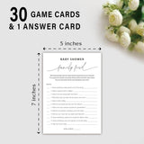 Family Feud Baby Shower Game - Pack Of 30 Cards, Answer Key, Gender Neutral Decorations, Game Supplies