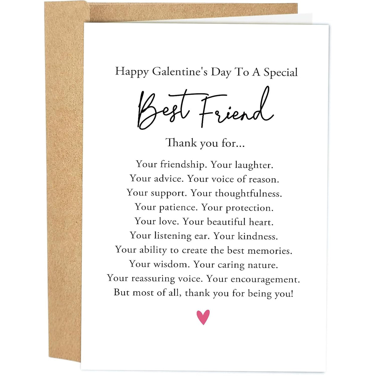 Galentine'S Day Card For Best Friend, Best Friend Galentines Day Card, Poem Valentine'S Day Card For Bestie Bff, Galentine'S Day Gifts For Friends, Happy Galentine'S Day To A Special Best Friend
