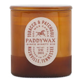 Paddywax Vista Scented Candle with Lid in Reusable Tonal Glass Jar, Clean-Burn 2-Wick Soy Candle with Approx. 84 Hour Burn Time, Decorative Gift Candles for Home, Tobacco & Patchouli, 12 oz