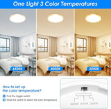 2 Pack 12 Inch Gold LED Ceiling Lights 24W Adjustable Flush Mount Fixtures