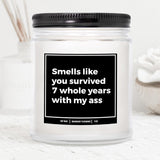 You Nique Designs 7Th Wedding Anniversary Candles For Him & Her 9Oz Candle, Copper Gift Ideas For Husband & Wife, 7 Year Wedding Gift - 7 Years Anniversary Ideas (Mahogany Teakwood)
