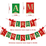 Merry Christmas Burlap Banner Home Garden-Xmas Bunting Decoration Indoor Outdoor Fireplace Wall Tree (Mix)