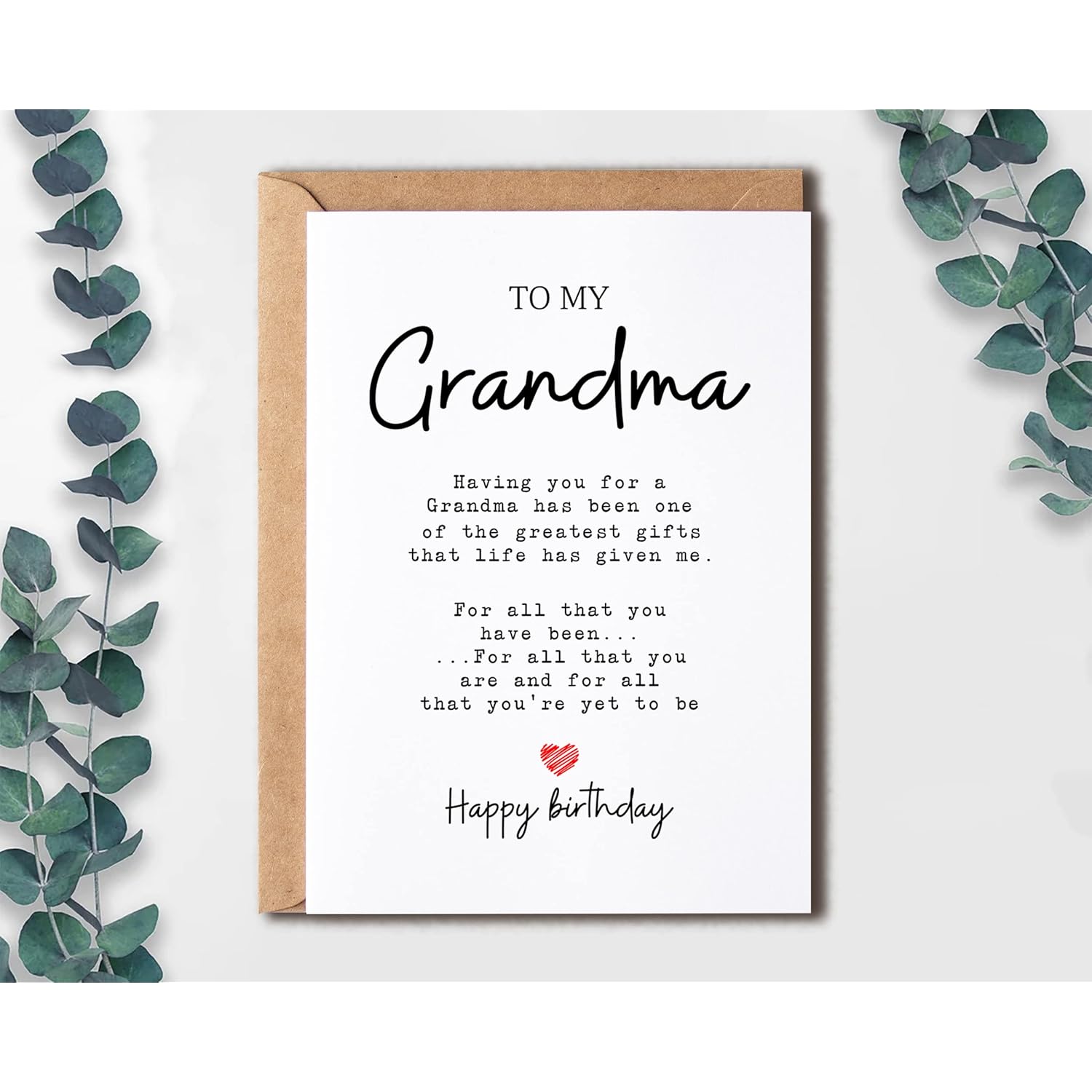 To My Grandma - Grandma Birthday Card - Grandma Is The Greatest Gifts In My Life - Birthday Card For Grandma - Gift For Grandma Card- Christmas Gifts For Grandma
