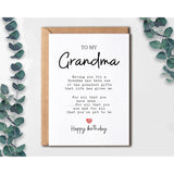 To My Grandma - Grandma Birthday Card - Grandma Is The Greatest Gifts In My Life - Birthday Card For Grandma - Gift For Grandma Card- Christmas Gifts For Grandma