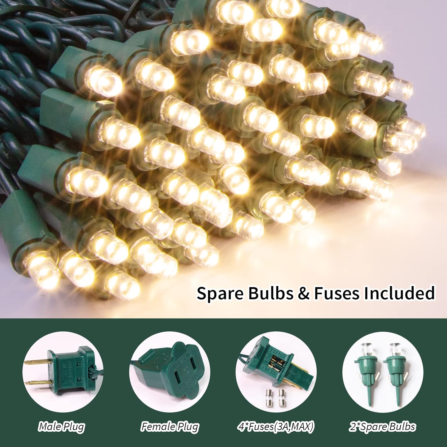 100 Count Warm White - String Lights - 21.6Ft Led Christmas Lights, Mini Led Lights For Indoor Outdoor Home Holiday Part