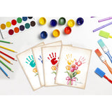 10 Pack Tulips Flower Bouquet Handprint Art, Diy Handprint Keepsake, Mothers Day Greeting Cards Bulk, Mothers Day Crafts For Family, Gifts For Mom & Grandma Birthday