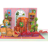 - Cat Mom Birthday Card, 6X8 In Pop Up Birthday Card For Mom, 3D Popup Greeting Cards Includes Envelope And Message Note