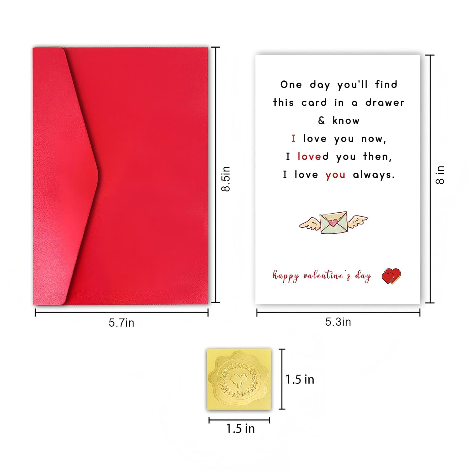 Romantic Valentines Day Card For Husband Boyfriend, Happy Valentine’S Day Card For Wife Girlfriend, One Day You’Ll Find This Card In A Drawer