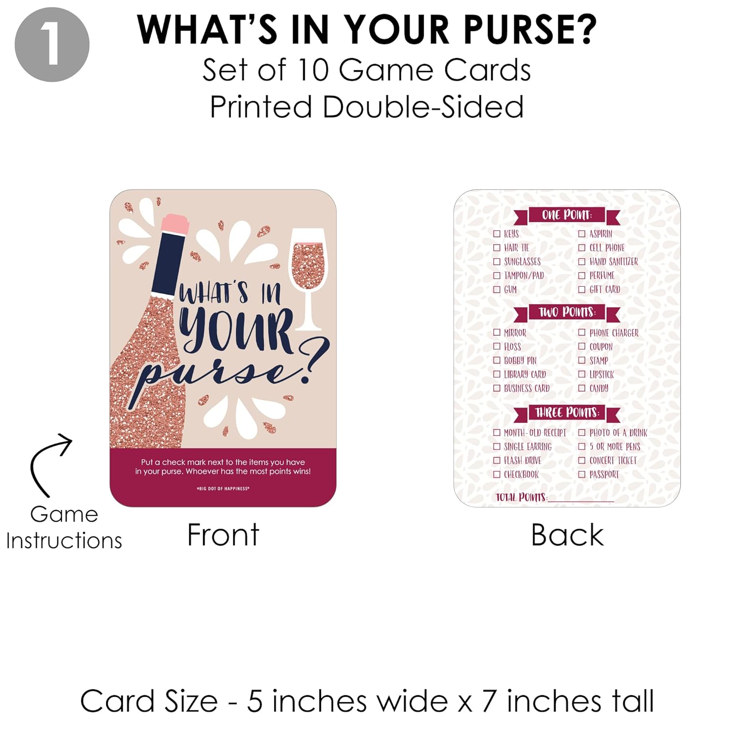 Big Dot of Happiness But First, Wine - 4 Wine Tasting Party Games - 10 Cards Each - Gamerific Bundle