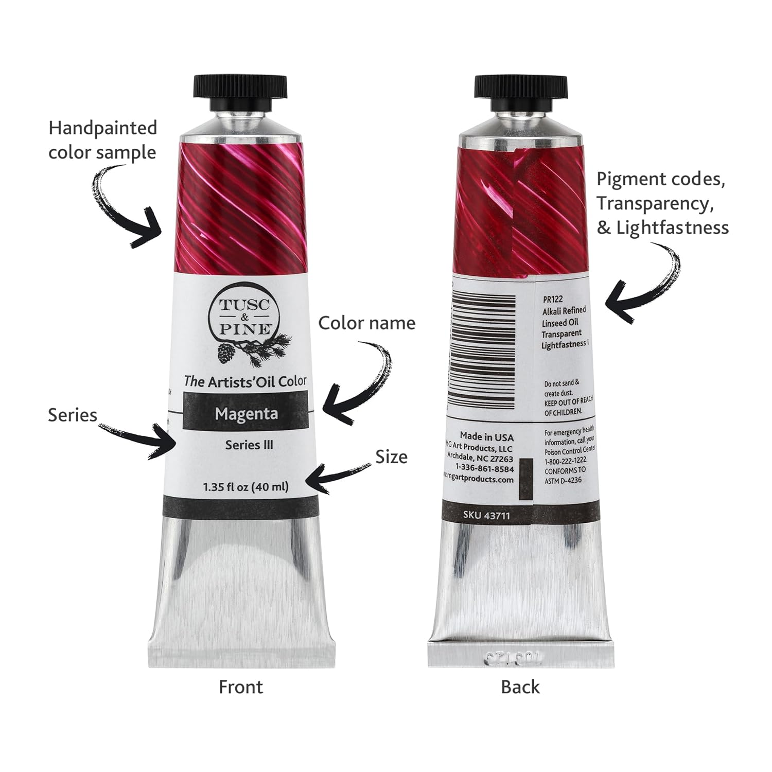 Artist Oil Paint - Cadmium Yellow Lemon, 40 Ml, Non-Yellowing, Rich & Creamy Consistency, Maximum Pigment Load, Small Batch Milled Oil Paints Made In The Usa For Professional Artists