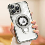 iPhone 16 Pro Max Case, Lens Protection, Foldable Stand, MagSafe, Glossy, 6.7"