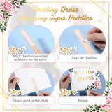 33 Pieces Say Yes To The Dress Signs Paddles Wedding Dress Shopping Signs With Wood Sticks And Double Side Tape For Bridesmaids And Brides Bachelorette Party Games Gifts