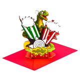 Funny Dino Pop Up Thank You Card, 5.5 Inches Dinosaur 3D Greeting Card With Playful Humor, Unique Thank You Gift For Anniversary, Valentine’S Day, Him, Her, Includes Envelope & Message Note