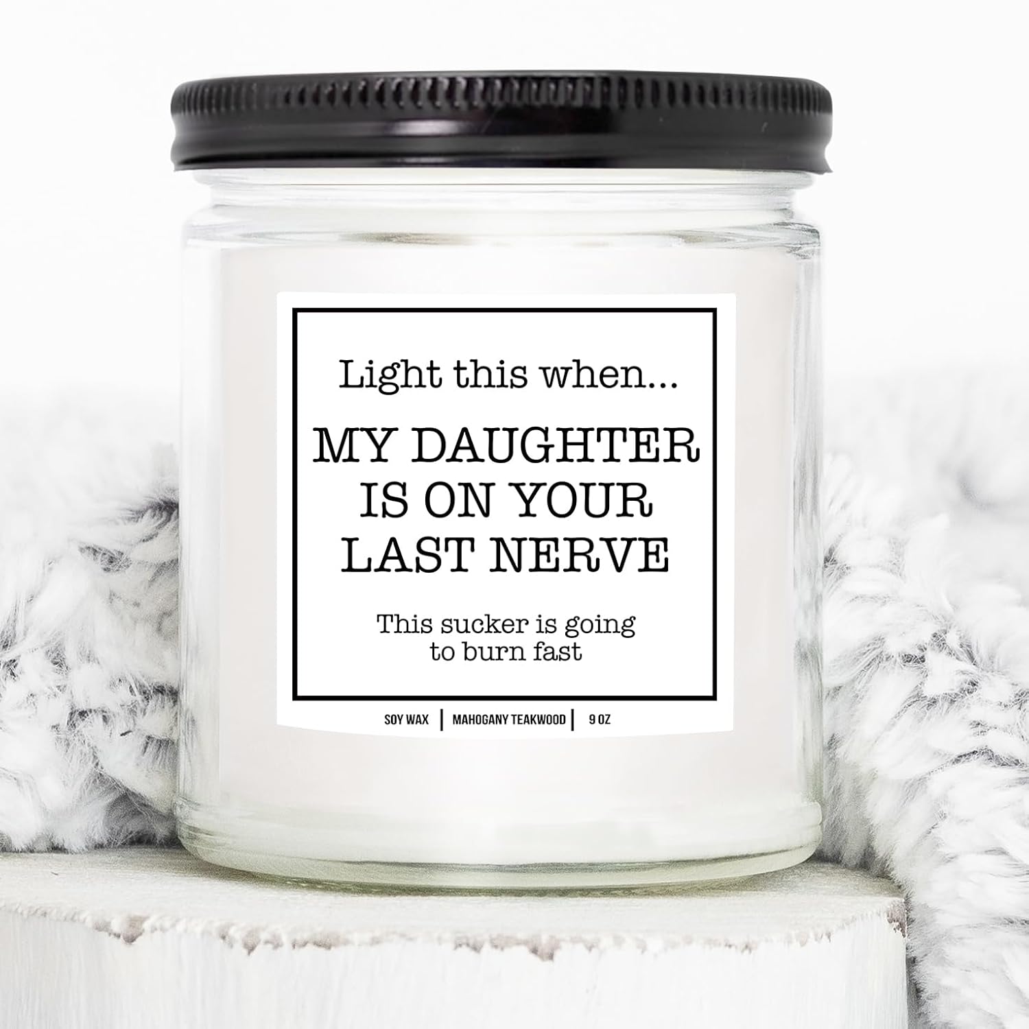 Last Nerve Candle Gift For Son In Law 9 Oz, Son In Law Gifts From Mother In Law - Birthday, Wedding & Father Day Mugs For Son In Law - Son In Law Gift Ideas (Mahogany Teakwood)