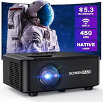 1080P Projector, WiFi/Bluetooth, 2024, 450 ANSI, Zoom, Outdoor, TV Compatible