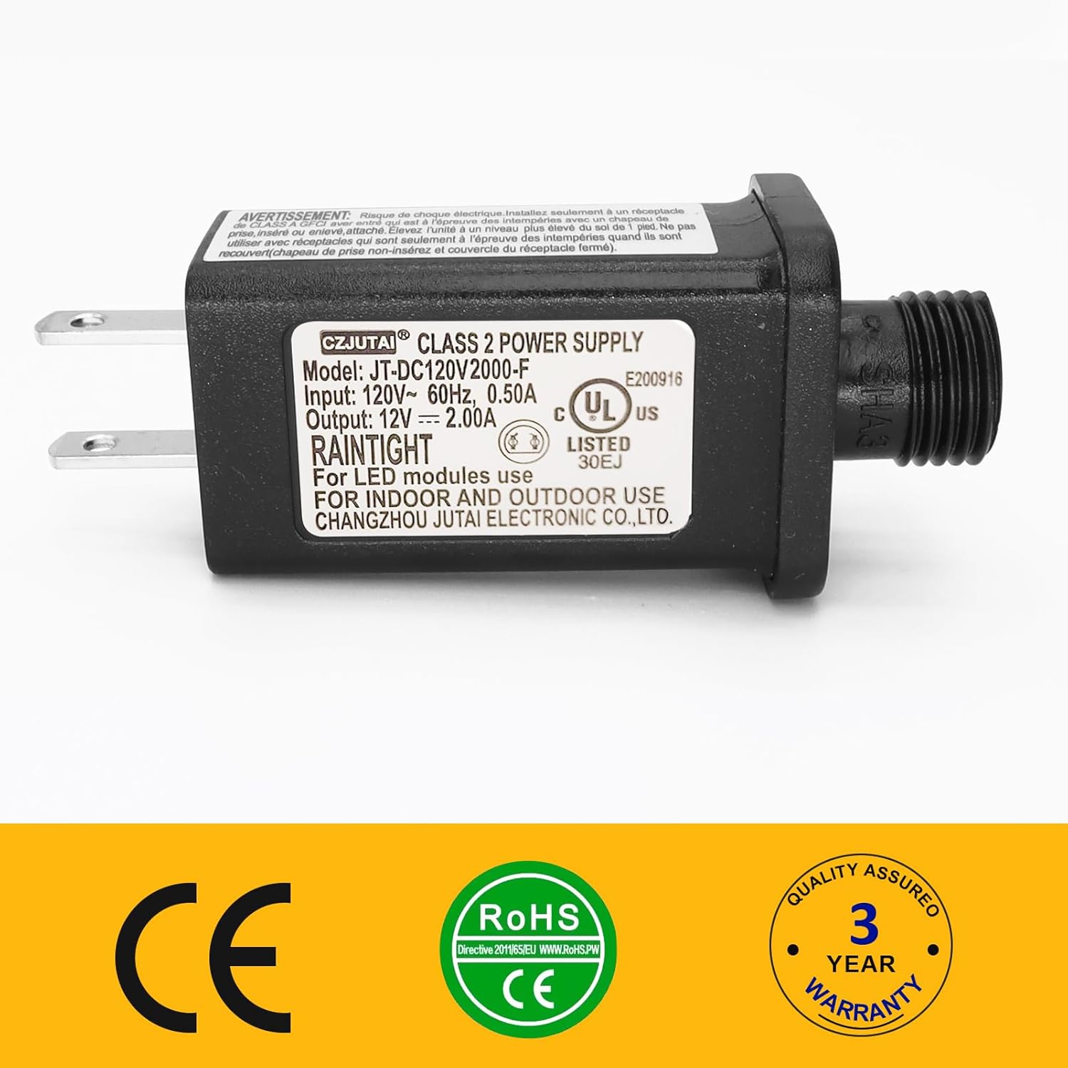 Premieradapter Power Supply For Czjutai Jt-Dc120V2000-F 12V24W /15W /12W /9W /7.2W /6W,For Christmas Lighting [X3S4]