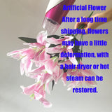 Artificial Lily 10 Heads Fake Lily Artificial Flower Wedding Party Decor Bouquet Home Hotel Office Garden Craft Art Decor Blue