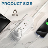 Outdoor Weatherproof Power Strip 3 Outlets 5 Ft Extension Cord White