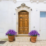 Outdoor Artificial Flowers 21 Uv Resistant Bundles Fake Flower Plastic Plants Faux Silk Flowers Porch Hanging Garden Porch Window Box Decorating (Purple)