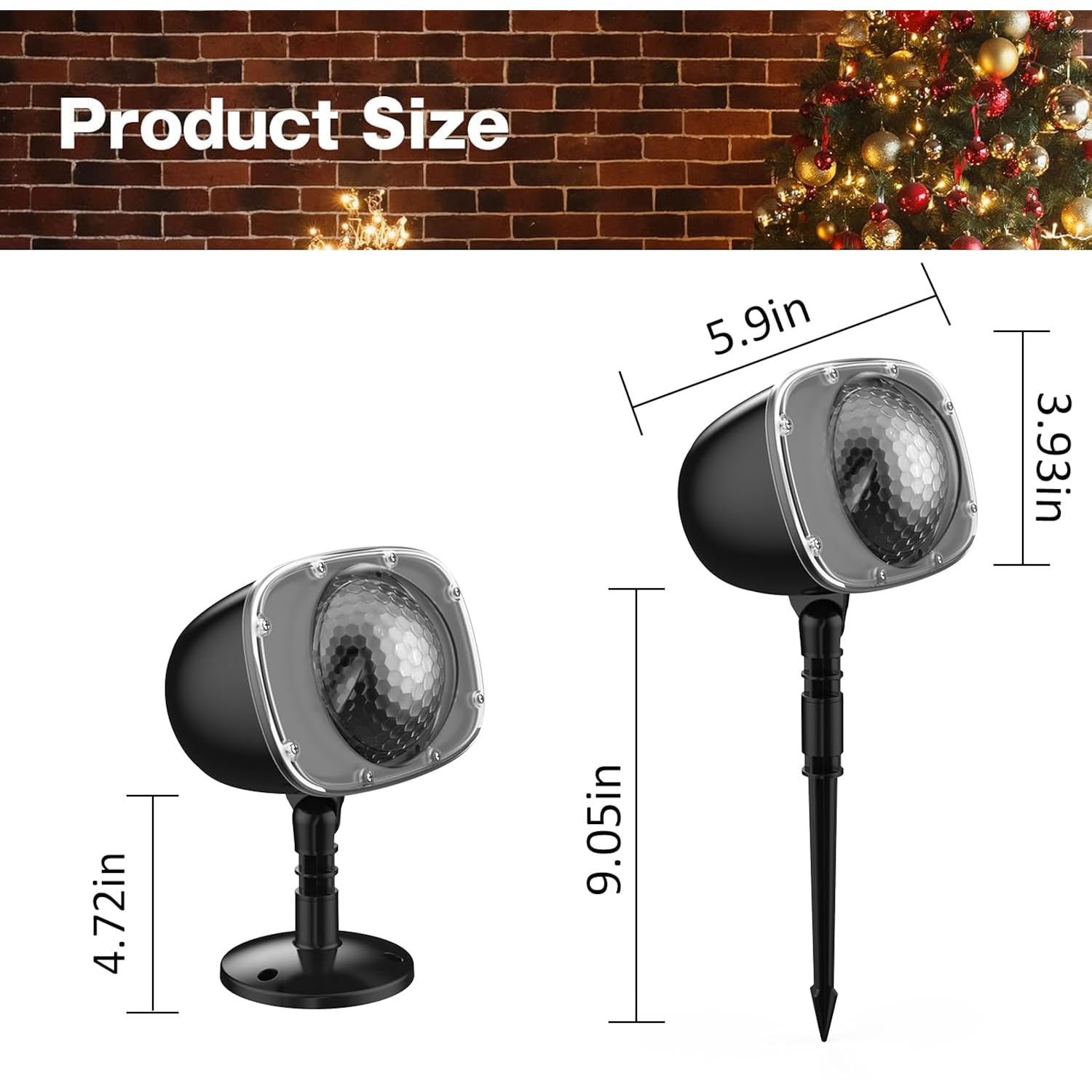 Christmas Snowfall Projector Lights, Led Light Projector,Outdoor Holiday Lights With Clear Rotating Snow Falling Lamp For Halloween Xmas Party Garden Landscape Decoration
