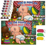 Baby Shower Games Pin The Poopie.Bilingual English/Spanish.Original Funny Hilarious Party Game. Baby Sprinkle Games.