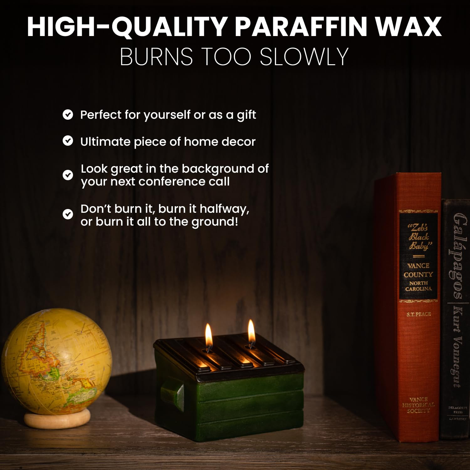 | Large Dumpster Fire Candle | Parafin Wax | Unique Funny Gift Novelty Adults Can Enjoy! (Unscented)