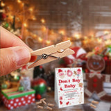 Christmas Don'T Say Baby Set - One 5X7 Sign And 50 Mini Clothespins, Christmas Theme Baby Shower Game, Baby Shower Party Supplies, Baby Shower Decoration- Sd06