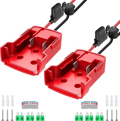 2 Pack 18V Milwaukee M18 Battery Adapter Conversion Kit for Power Tools DIY RC Cars