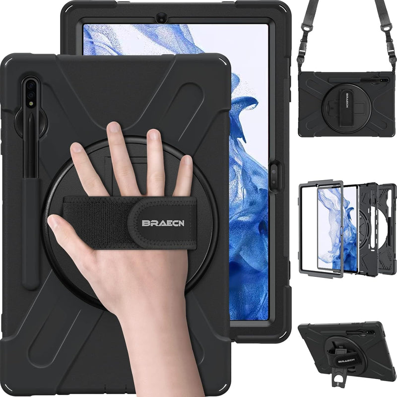 Samsung Galaxy Tab S8 Plus/S7 Plus/S7 Fe Case 12.4 Inch,Heavy Duty Shockproof