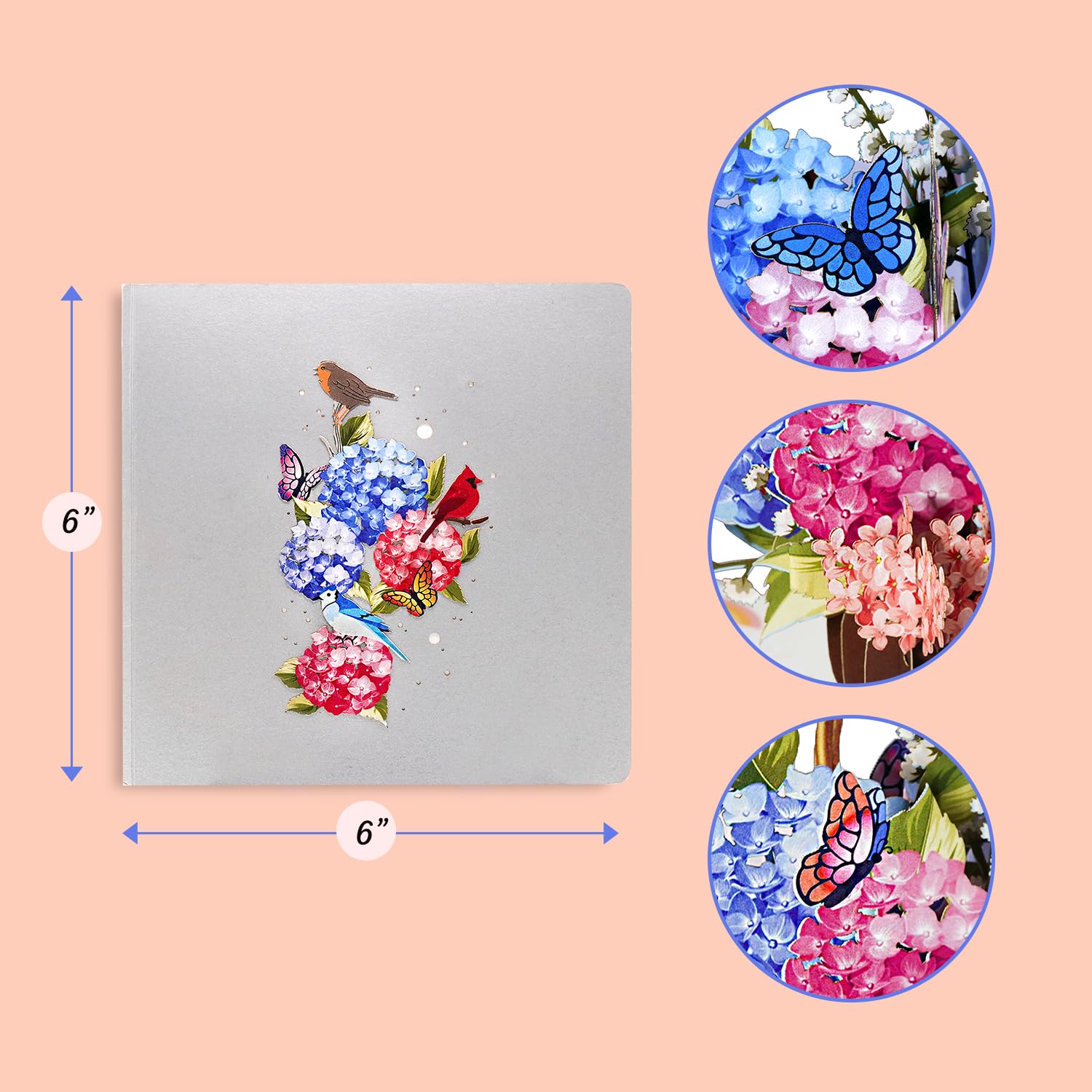 - Hydrangea Basket Pop Up Card - Thank You, Birthday, Thinking Of You, Get Well, Valentine'S Day, And Mother'S Day Greeting Cards For Women, Girlfriend, Mother, Sister, Grandmother