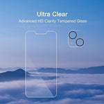 4-Pack Screen & Camera Lens Protector for iPhone 13 [6.1"], 9H Hardness Tempered Glass