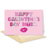 Happy Galentine'S Day Card For Best Friend, Rude Galentines Day Gift Idea For Sister Bestie, Anti Valentines Day Card, Lady Friends Celebrate Card