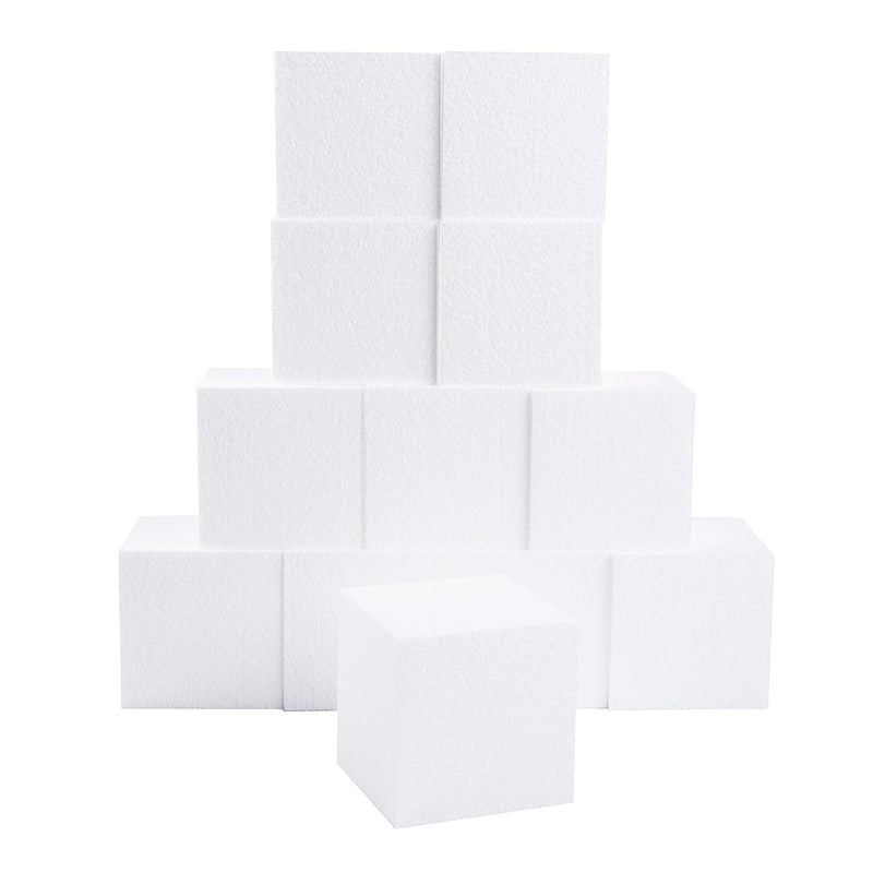 Silverlake Craft Foam Block - 12 Pack Of 4X4X4 Foam Cubes, Eps Polystyrene Squ