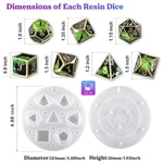 Upgraded Large Dnd Silicone Molds For Resin With 7 Cavities, Polyhedral Stereoscopic Game Epoxy Resin Molds For Diy Dice Making, Table Board Game