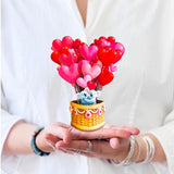 Pop Up Cards, Mini Heart Balloons, 6 Inch Mini Sized 3D Popup Greeting Cards, Valentine'S Day, Anniversary Card, Blank Notecard & Envelope