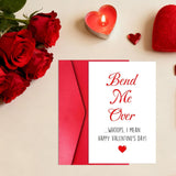 Sexy Valentine’S Day Card For Husband Boyfriend, Raunchy Valentine’S Day Card With Red Envelope And Sticker For Him Man Fiance, Bend Me Over