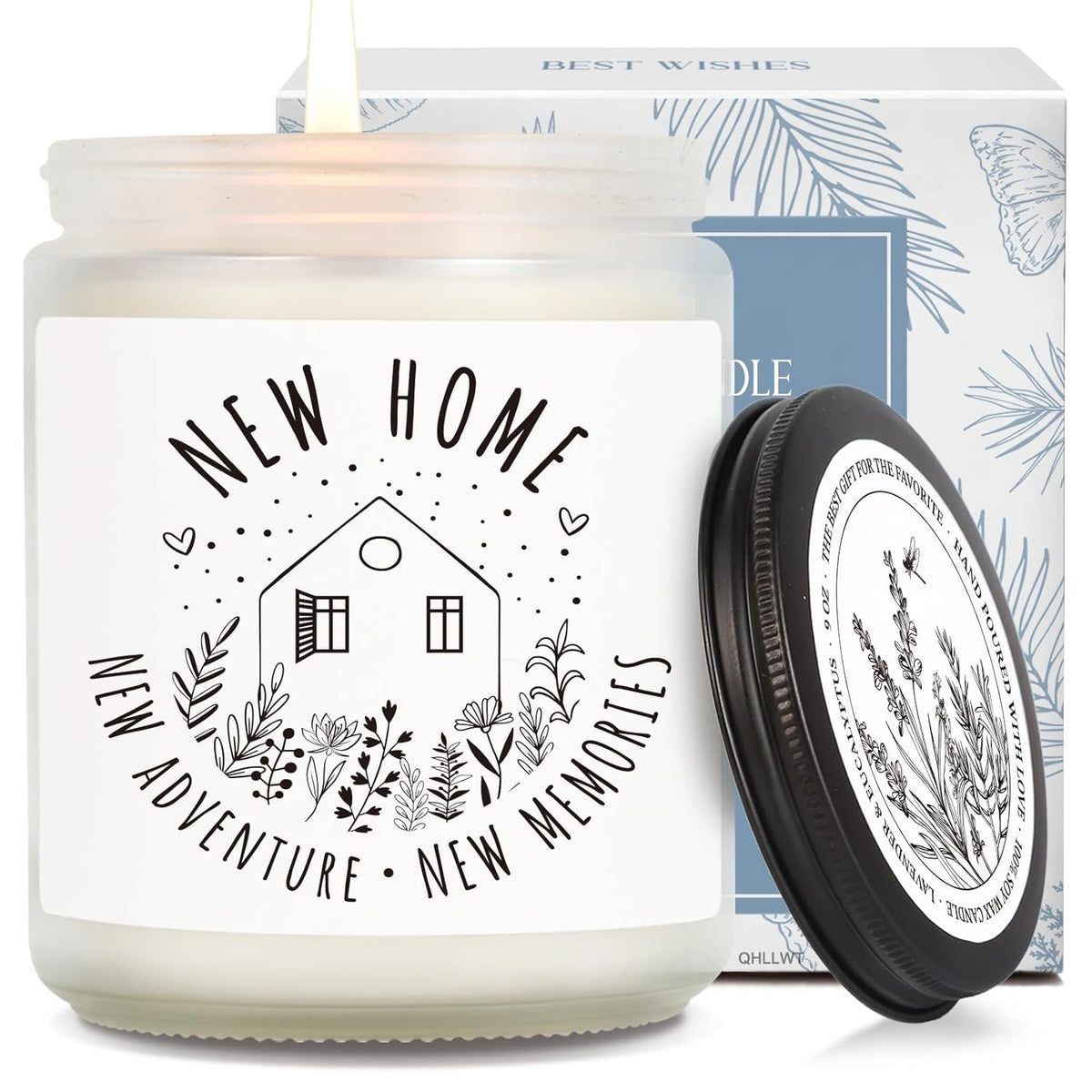 House Warming Candle Gifts For First House, New Home New Adventures / Memories Candle, Perfect Housewarming Scented Candle For Friends First Time Homeowner Her Him, House Warming Decoration -73