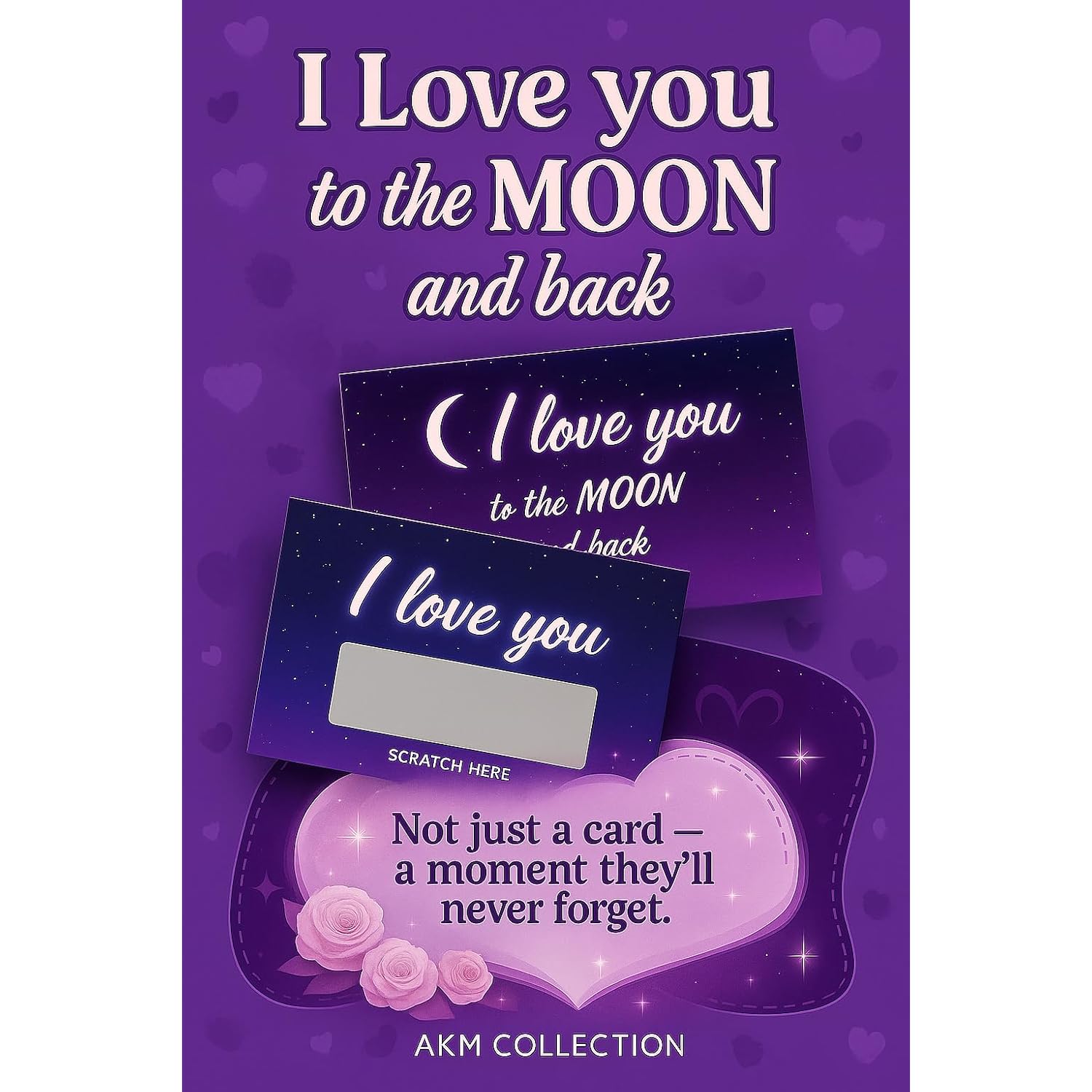 Romantic Scratch Off Greeting Card With Kraft Envelope – Cute I Love You Card For Boyfriend Or Girlfriend, Anniversary & Valentine’S Day Gift, Emotional Love Note For Him Or Her