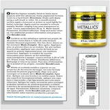 DecoArt Americana Decor Metallics Paint – 24K Gold, 3 Pack (8 fl oz) – DIY Metallic Paints for Canvas, Wood & Craft Projects