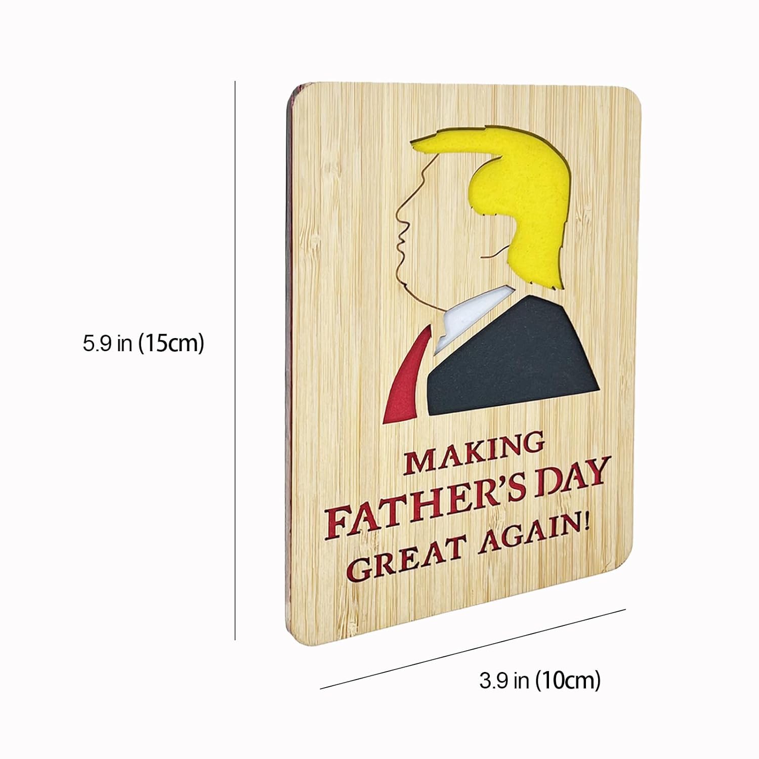 Trump Fathers Day Card,Funny Bamboo Father'S Day Cards From Son,Daughter Or Wife,Making Fathers Day Great Again Greeting Cards